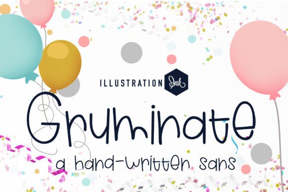Gruminate: A Whimsical Handwritten Font for Editorial Design