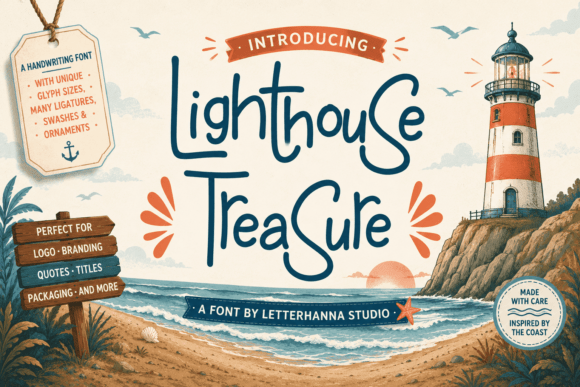 Lighthouse Treasure Font Review for Small Business Branding