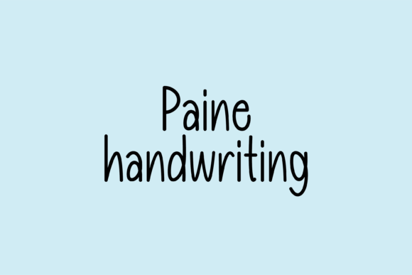 Paine: A Friendly Handwritten Font