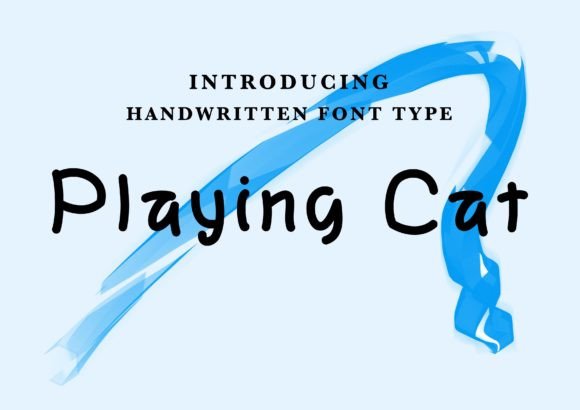 Playing Cat: A Sweet Handwritten Font for Makers