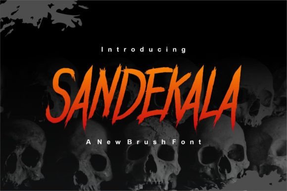 Sandekala Font: Modern Brush Typography for Horror Web Design