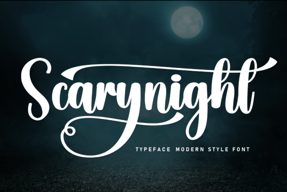 Scarynight Font: Elegant Handwritten Style