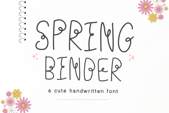 Spring Binder: A Charming Script Handwritten Font for Editors