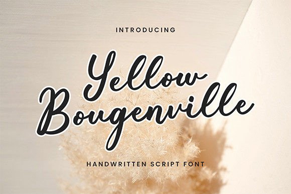 Yellow Bougenville: The Script Handwritten Font for Bold Campaigns